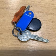 Keychain Oranje hanger en blauwe label, as reported by Gemeente Gooise Meren using iLost