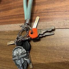 Nyckelring bos sleutels met blauwe koortje, rapporterat av Gemeente Heemstede med iLost