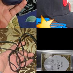 1كاب اسود مصحف ربع ياسين وصلة شاحن اسود سماعة ازرق, segundo informou a iLost