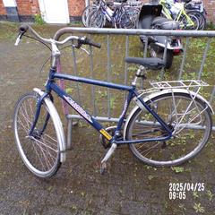 Bicicleta herenfiets, blauw Quardo Secura, como reportado por Fietsdepot Leopoldsburg utilizando o iLost