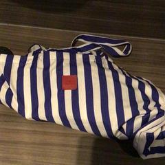 Blauw wit gestreepte tas, zoals gemeld door Van der Valk Hotel Zwolle met iLost