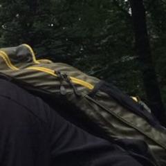 Groen met gele rugzak (wildebeast?)