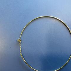 Grote goudkleurige oorbel, jak bylo nahlášeno na iLost