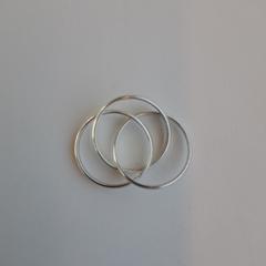 3 zilverkleurige ringen in elkaar, iLost-i jakinarazi zaion moduan