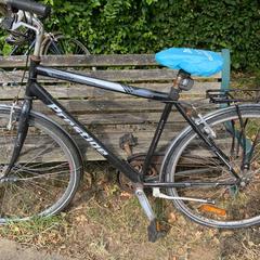 Bicykel Prestige zwart-grijze mannenfiets, ako bolo nahlásené Festivals Werchter pomocou iLost