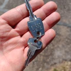 2 sleutels (Eurolocks kluisje en klein sleuteltje, segons s'ha informat a iLost