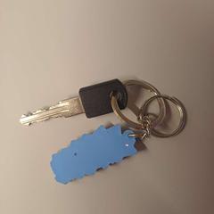 Kulcs met blauwe sleutelhanger, amint azt Heidelberglaan 7 az iLost segítségével jelentette.