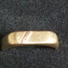 gouden heren pink ring/ cachet ring