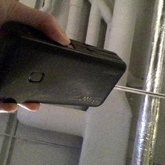 Powerbank black, zoals gemeld door The Tire Station Hotel met iLost