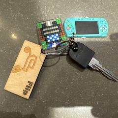 Fietssleutel met game sleutelhanger. Flip an iLost gemeldet
