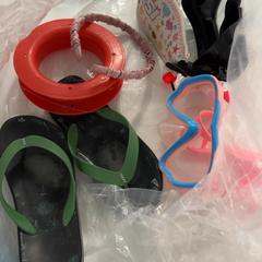 نظارات السباحة & النعال swimmiv، كما تم الإبلاغ عنه بواسطة Silver Sands Beach عبر iLost