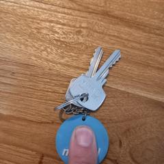 sleutels met blauwe sleutelhanger がiLostに報告されました