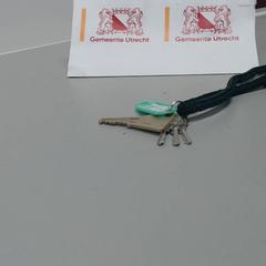 Portachiavi groen koord, come riportato da Gemeente Utrecht utilizzando iLost