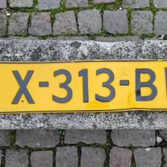 Nummerplaat X-313-BF, como reportado ao iLost