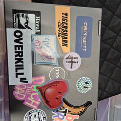 Ordenador portátil DELL Grijs met stickers, segundo informou NHL Stenden hogeschool Leeuwarden usando iLost