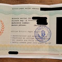 Bitcoin Paper Wallet, som rapportert til iLost