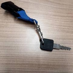 Kľúč od bicykla Zwart met blauwe keycoord, ako bolo nahlásené Connexxion Hoeksche Waard Goeree Overflakkee pomocou iLost
