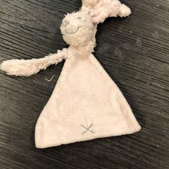 Mysig leksak met speen en naam, rapporterat av Libéma Beurzen en Evenementen med iLost