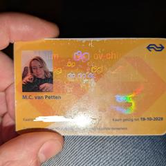 Persoonlijke O V chip krt an iLost gemeldet