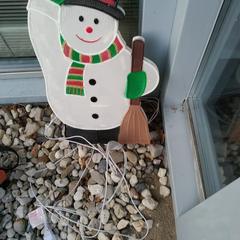 sneeuwpop kerstversiering met verlichting, ha sido reportado a iLost