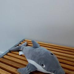 İLost kullanarak IKEA Mulhouse tarafından bildirildiği gibi Sevimli oyuncak Dauphin gris
