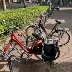 Damcykel Sparta Rood met fietstassen, rapporterat av Gemeente Zevenaar med iLost