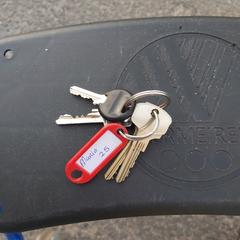 Sleutelbos met rood label, amint azt az iLostnak jelentették.