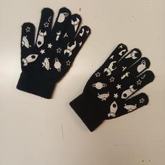Handschoenen zwart met ruimteschepen, zoals gemeld door Avonturenpark Hellendoorn met iLost