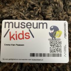 Museumjaarkaart kids op naam van Emma van Paassen, as reported to iLost