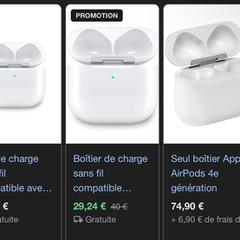 Boîtier Airpod 4 avec une coque, iLost에 보고됨