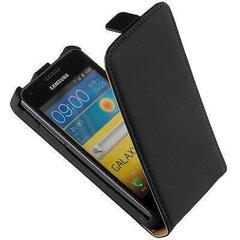 Samsung Galaxy S Advance (Zwart + nepleren klikhoesje)