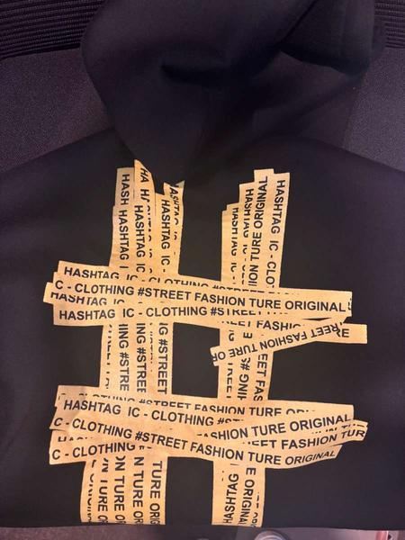 Hoodie black with hashtag logo
