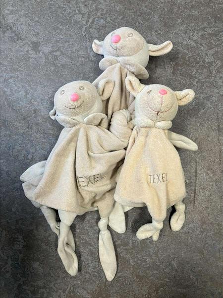 Knuffel Schaapjes, fluweel, grijs