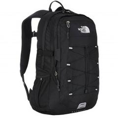zwarte North Face tas met schoolspullen