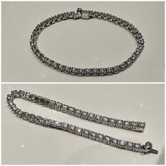 Een zilveren/zilverkleurig (tennis)-armbandje, gerapporteerd met iLost