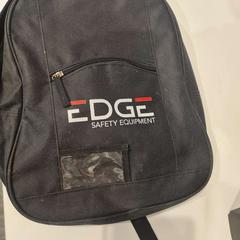 Ryggsäck Kleur zwart opdruk Edge SafetyEquipment, rapporterat av TU/e - Receptie Vector med iLost