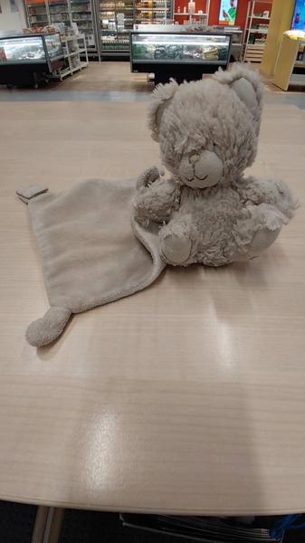 Cuddly slap Ours  + carré pilou gris