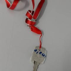 Chiave Met koord, come riportato da St. Antonius Ziekenhuis Nieuwegein utilizzando iLost