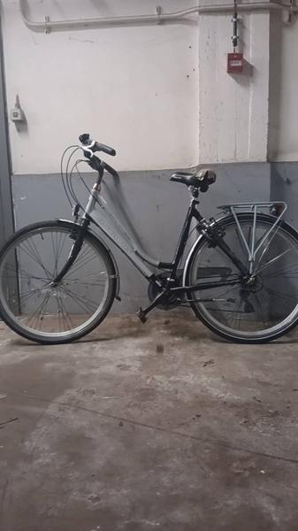 Damesfiets Batavus Zilver-Zwart