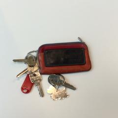 Nyckelring Met rode etui met bedel hond, rapporterat av Gemeente Weert med iLost