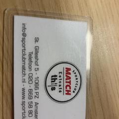 Sportbérlet sport pas Match Masali, amint azt Pathé Amsterdam Noord az iLost segítségével jelentette.