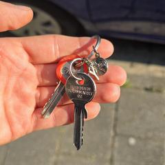 Two door keys (set of keys) deursleutels sleutels, segundo informou a iLost