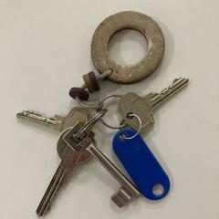 Keychain met een ronde sleutelhanger, as reported by Gemeente Ede using iLost