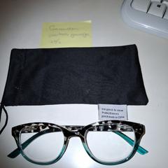 Glasögon på recept zebra met blauw, rapporterat av Alrijne Leiden med iLost