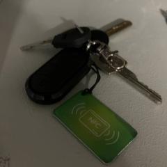 سلسلة المفاتيح Groene nfc tag، كما تم الإبلاغ عنه بواسطة Pathé Amsterdam Noord عبر iLost