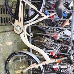 Bicicleta feminina Burgers, segundo informou Stadswerk072 usando iLost