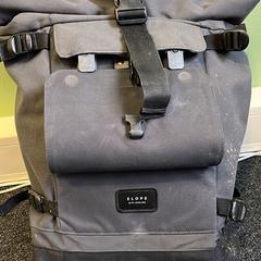 Grijze fietstas merk Elops, jak zgłoszono do iLost