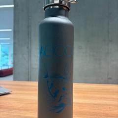 Botella de agua grey, blue, ha sido reportado por Vrije Universiteit Brussel (VUB) con iLost