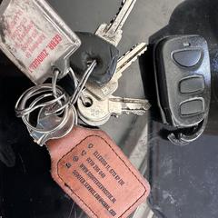 Sleutelbos met labels Citroen en Scooter service, iLost'a bildirildiği gibi