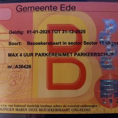 Bezoekerskaart parkeren gemeente Ede, come riportato a iLost